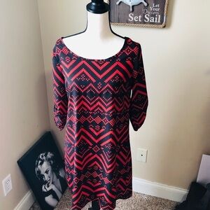 Point Geometric Sheath Dress